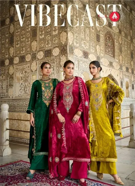 Triple Aaa Vibecast Viscose Makhmal Velvet Designer Dress Material Bulk Orders In India